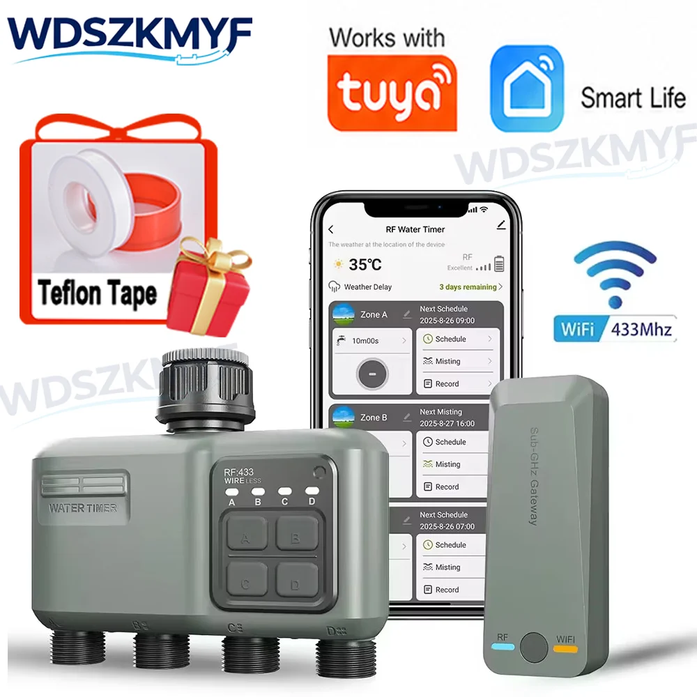 Smart Garden Accessories - WiFi RF433 Smart Garden Sprinkler Water