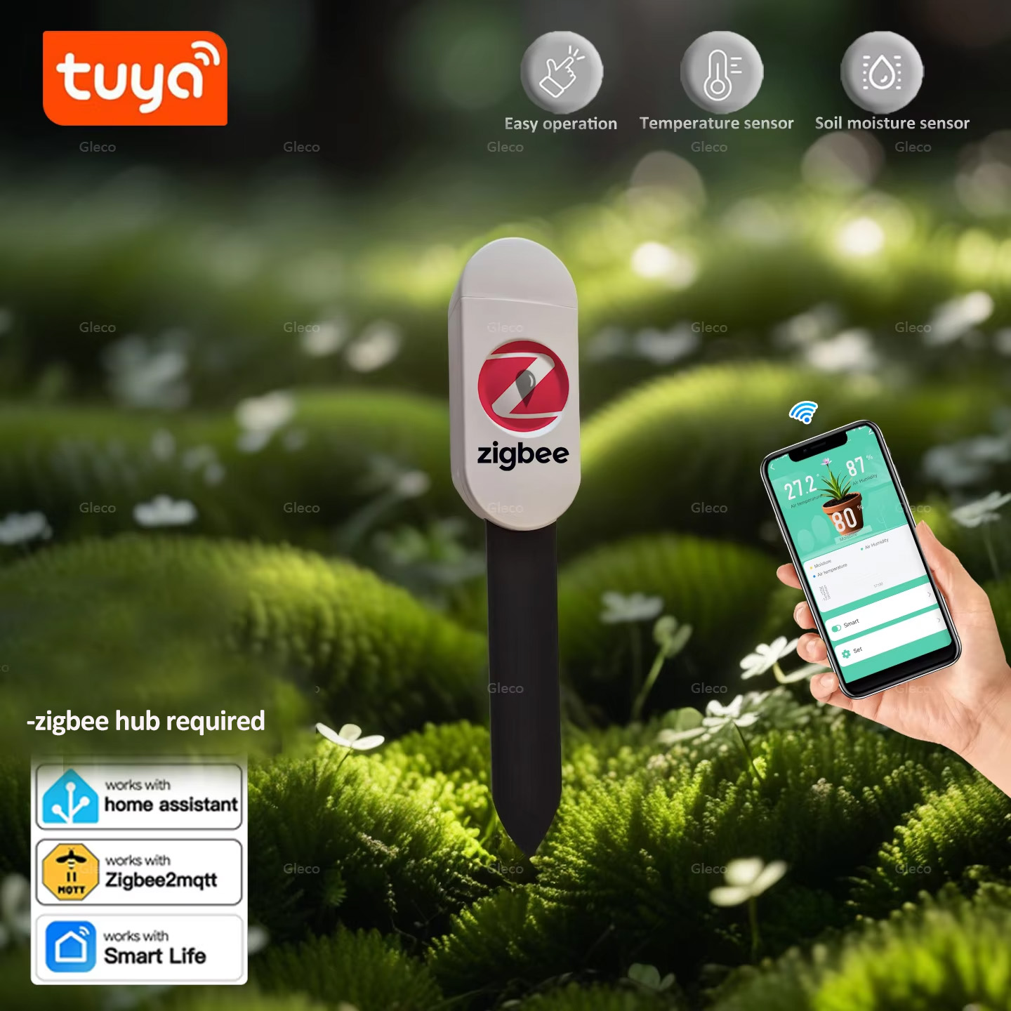 Tuya Smart Life Zigbee Soil Mo - Smart Garden Accessories recension och pris