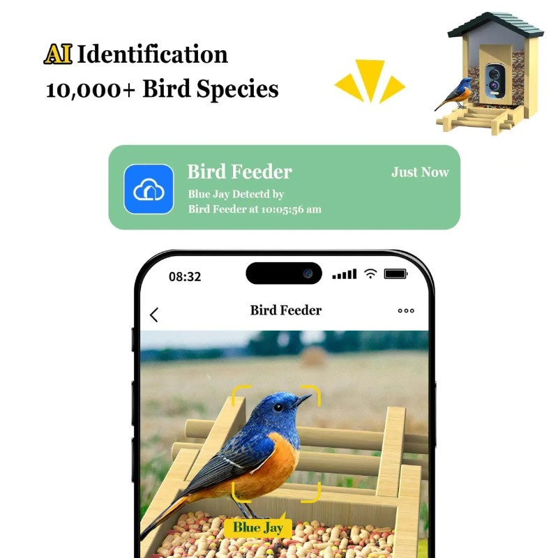 4K AI Bird Feeder Camera Water - Smart Bird Feeder Camera recension och pris