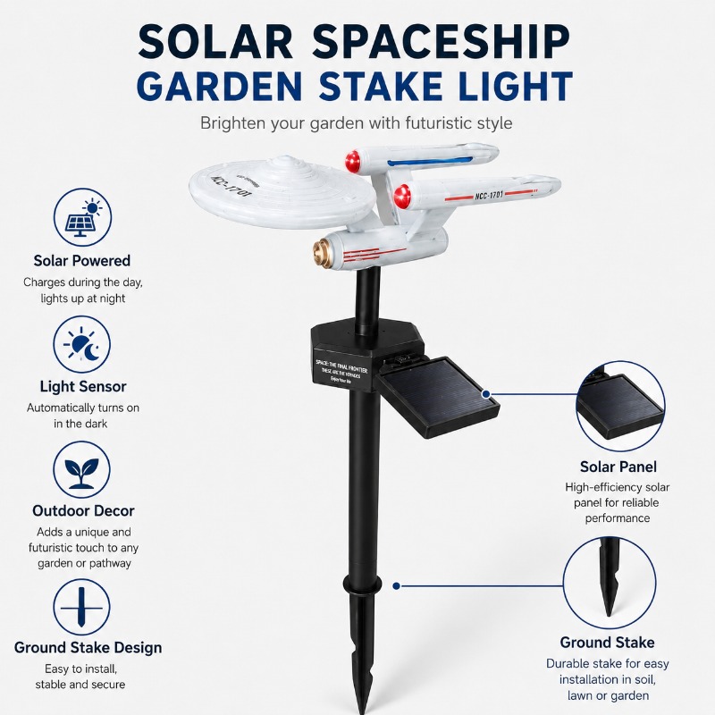 Star Trek USS Enterprise Solar - Smart Garden Light Camera recension och pris
