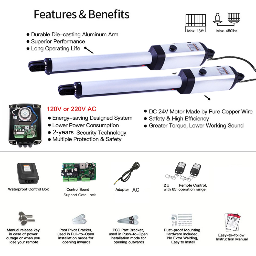 MK702 Automatic Swing Gate Ope - Smart Garden Gate recension och pris