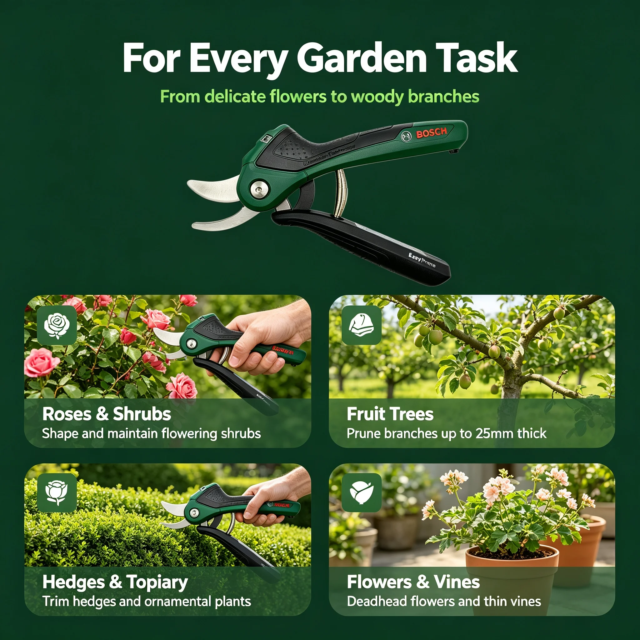 Bosch 3.6V Cordless Smart Prun - Smart Garden Bosch recension och pris