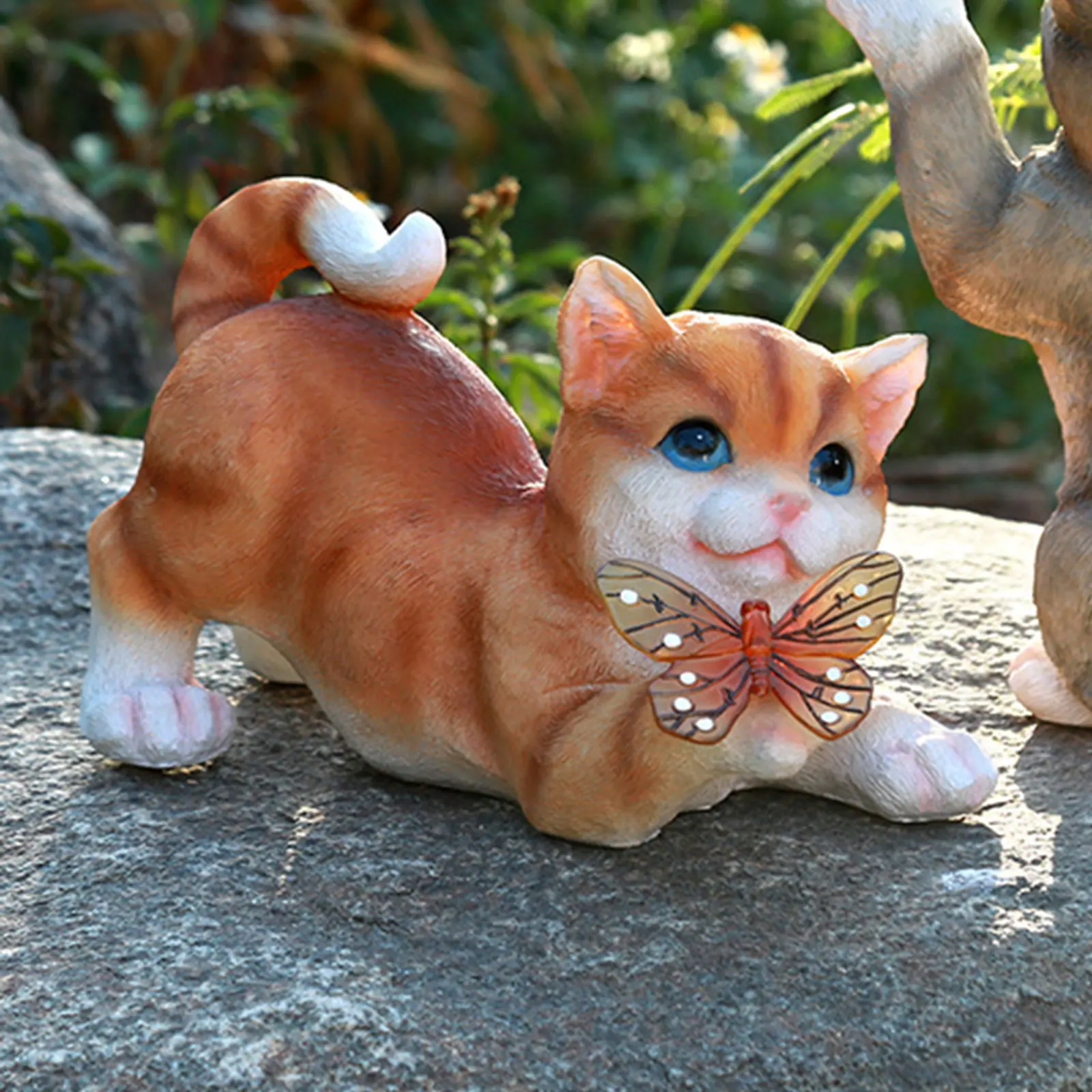 Outdoor Cat Sculpture Figurine - Smart Garden Light Camera recension och pris