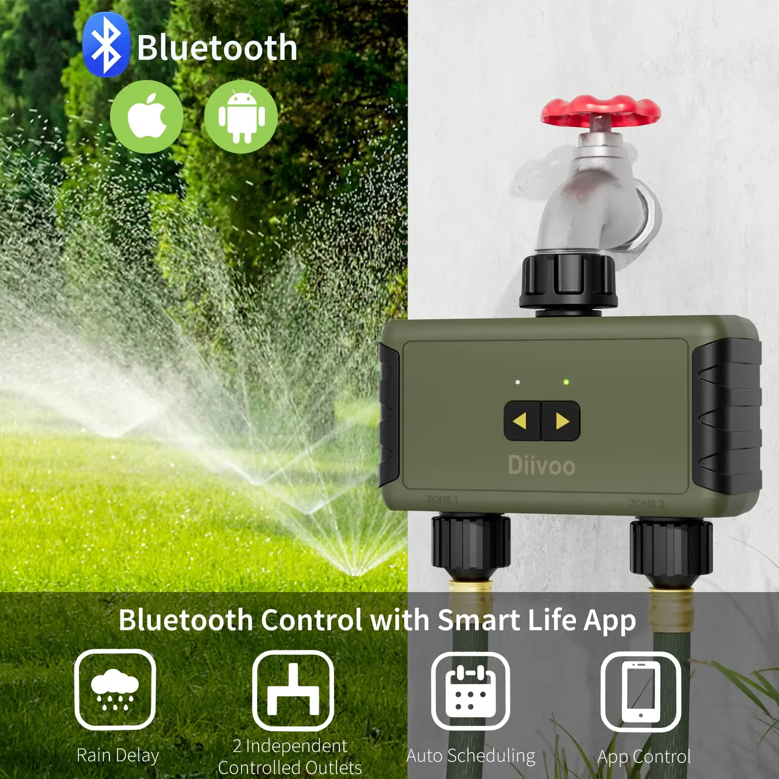 Diivoo Timed Sprinkler for Blu - Smart Garden Accessories recension och pris